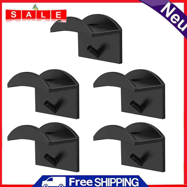5x Baseball Hat Rack Cap Organizer Door Wall Headphone Hanger Hook (Black)