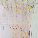 Tulip Flower Yarn Sheer Window Curtain Scarf Drapes for Bedroom (Orange) Newly