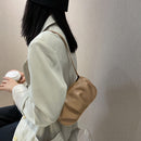 Fashion Pleated Handbags PU Chain Underarm Bags Women Shoulder Tote (Khaki)