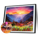 5D Diamond Painting Sunrise Hillside Full Round Drill Rhinestone DIY Wall Art