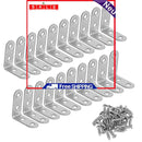 20 Pack Corner Bracket Stainless Steel Right Angle Brackets with 80pcs Screws