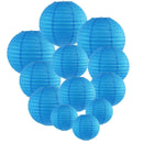 4 inch Round Chinese Paper Lantern DIY Paper Ball Lamp Party Decor (Blue)