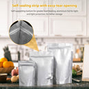 Mylar Bags - 100 Pcs Stand-Up Heat & Re-Sealable Bag for Packaging Products