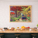 5D DIY Full Round Drill Diamond Paint Harvest Mosaic Rhinestone Drawing Picture