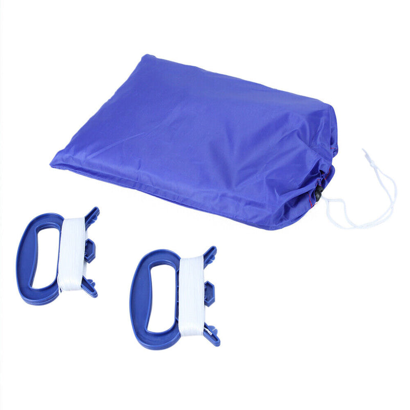 Dual Line Stunt Parafoil Parachute Rainbow Sports Beach Kite (Blue)