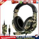 3.5mm Wired Gaming Headset Camouflage Over Ear Headphones with Microphone Newly