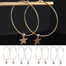 Gothic Punk Party Bohemia Dangle Drop Large Circle Star Hoop Earrings Ear Stud