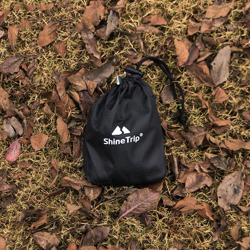 Outdoor Hiking Kits Storage Bag Camping Nail Wind Rope Buckle Pouch (Black)