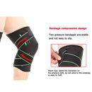 1pc Fitness Running Bandage Elastic Sports Knee Support Brace (Green M)