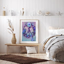 5D DIY diamond painting round diamond flowers and butterflies E6666 Newly