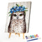 Flower Owl Oil Paint By Numbers Kits DIY Craft Coloring Drawing Home Decoration
