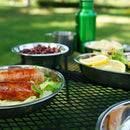 17pcs Portable Camping Mess Kit Outdoor Plate Bowl Picnic Cooking Utensils