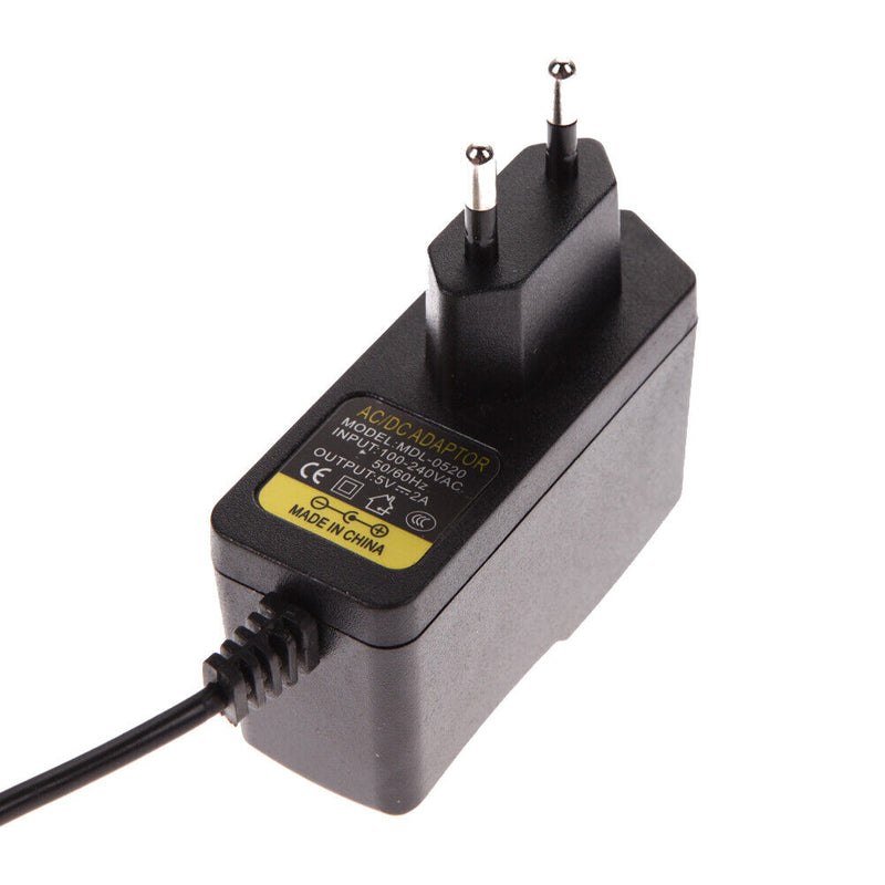 AC 100-240V Converter Adapter DC 3.5 x 1.35MM 5V 2A 2000mA Charger with EU-Ste