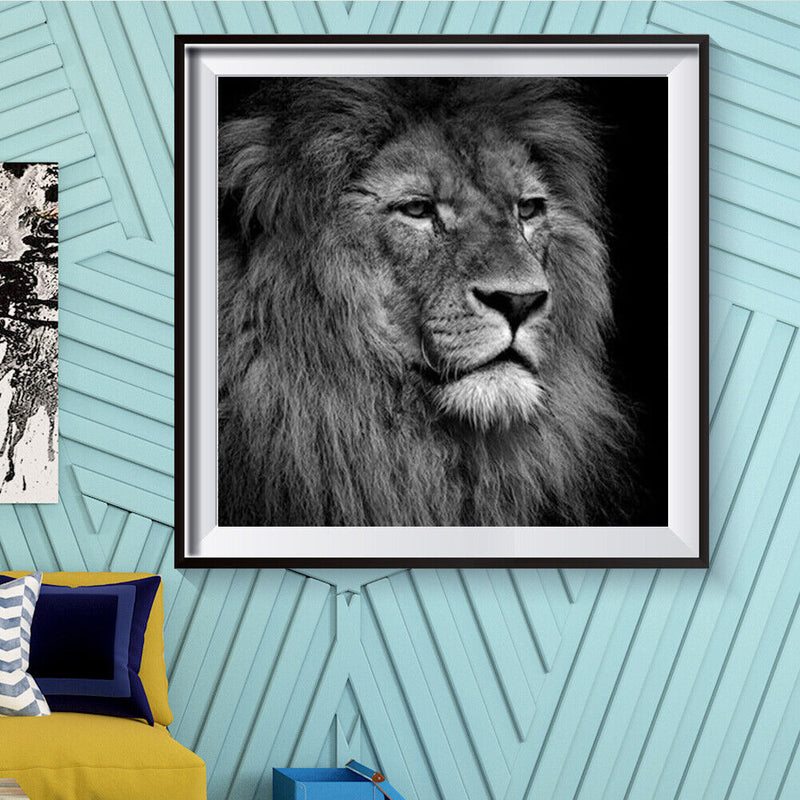 5D DIY Lion Full Round Drill Diamond Painting Artwork Handicraft Picture Newly