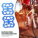 2pcs Bicycle Clipless Pedal Platform Adapters for SPD KEO Pedals (Blue) Newly