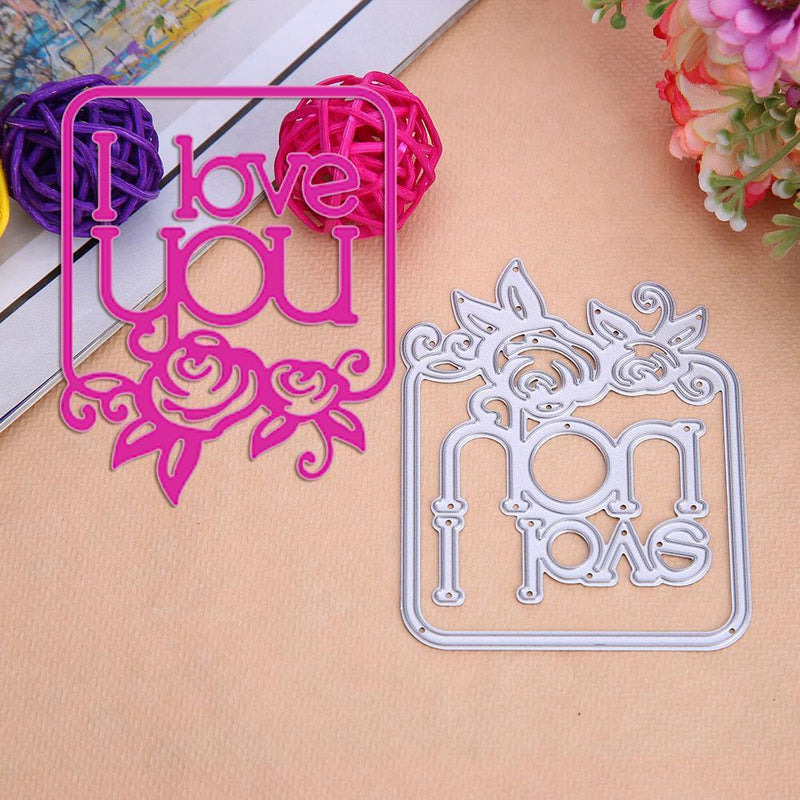 I Love You Cut The Stencil Scrapbooking Paper Embossing DIY Album Kar