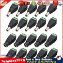 20pcs 10 Male+10 Female DC Power Connector Adapter 2.1x5.5mm Plug for CCTV Newly
