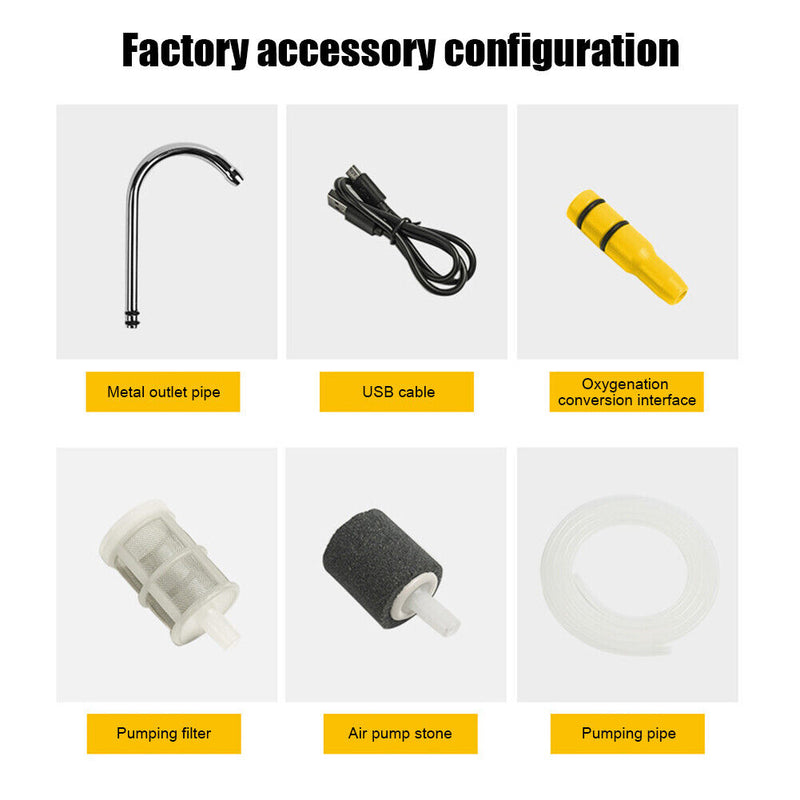 3 in 1 Fishing Oxygenation Air Pump Portable Charging Sensing Pump (Yellow)