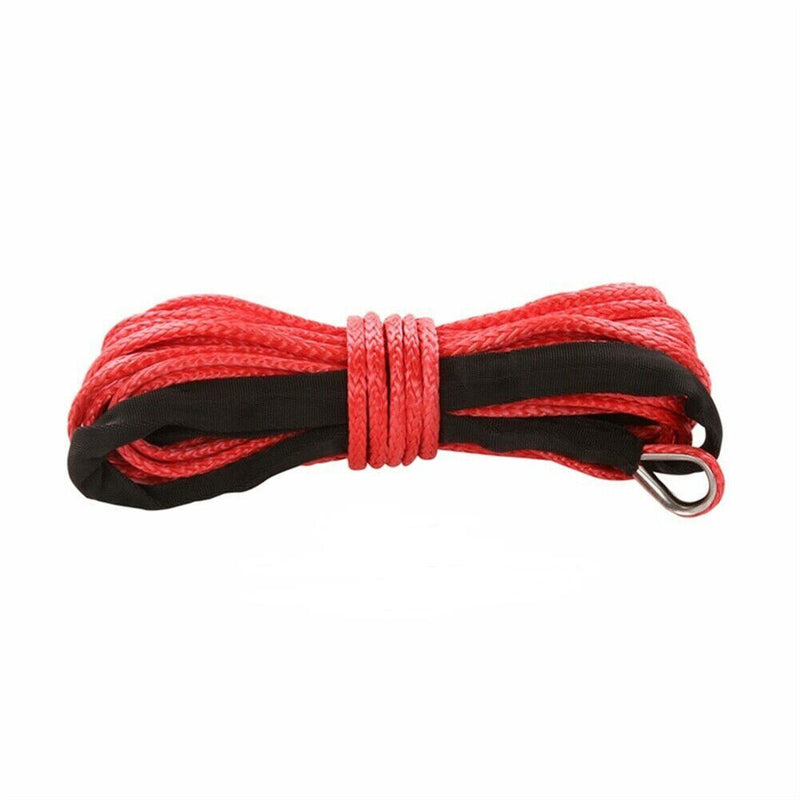 15M 7700LBS Synthetic Winch Line Cable Rope With Sheath Car ATV UTV Universal