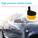 6 in 1 Adjustable Nozzle for 1/4 inch 3000psi High Pressure Washer (Yellow)