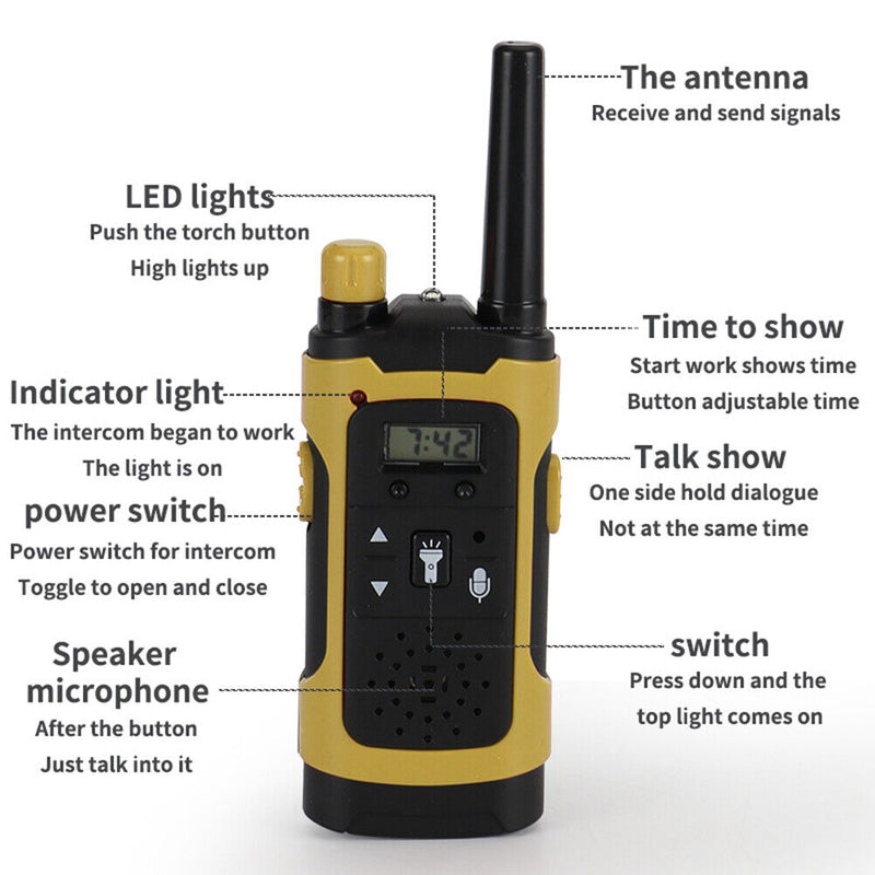 Kid Handheld Walkie Talkie Outdoor Radio Transceiver Interphone (Red) Newly