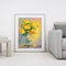 Oil Paint By Numbers Flowers in Vase on Canvas Digital Paint Wall Art Handicraft