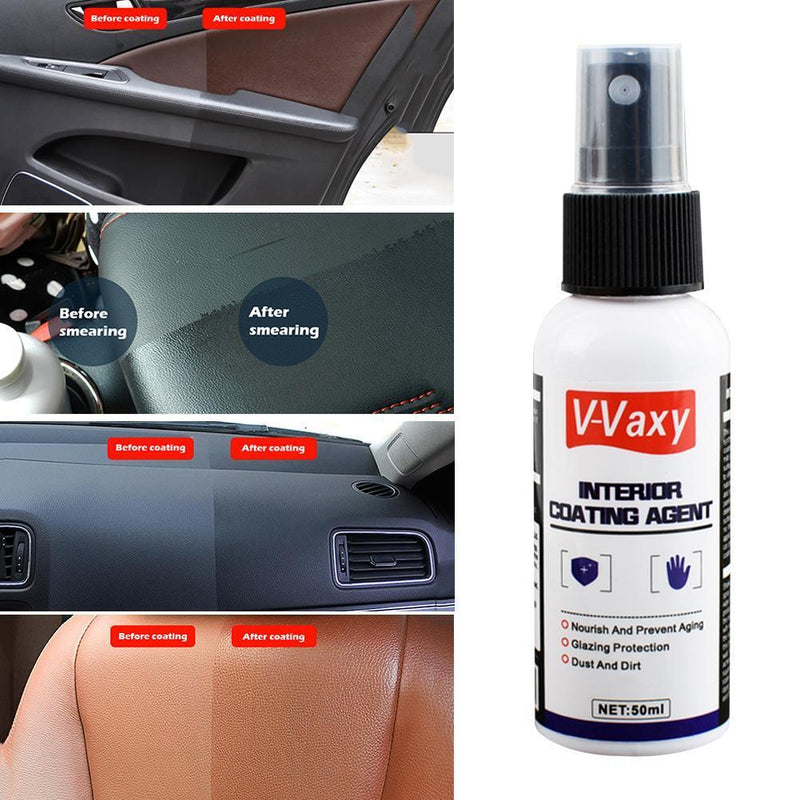 V-Vaxy 50ml Car Interior Cleaner Leather Seat Plastic Parts Cleaning Foam Spray
