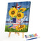 Sunflower Bird Oil Paint By Numbers Kits Canvas Picture DIY Home Decoration Gift
