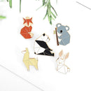 Origami Animal Brooch Fox Panda Koala Cute Brooches Enamel Pin Lapel Pin Badges