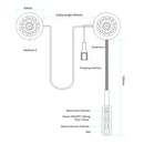 Motorcycle Helmet Headset Speakers Headphones Handsfree Bluetooth-compatibl