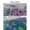 5D DIY Diamond Painting Purple Flowers Cross Stitch Embroidery Mosaic Kit Newly