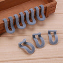 10pcs Save Space Mini Non Slip Flocking Hanger Hook Connection On