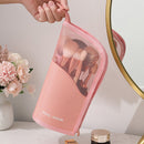 Zipper Waterproof Cosmetics Storage Bag Makeup Brush Holder Pouch (Pink) Newly