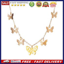 Fashion Butterfly Pendant Choker Statement Metal Chain Necklace Women Jewelry