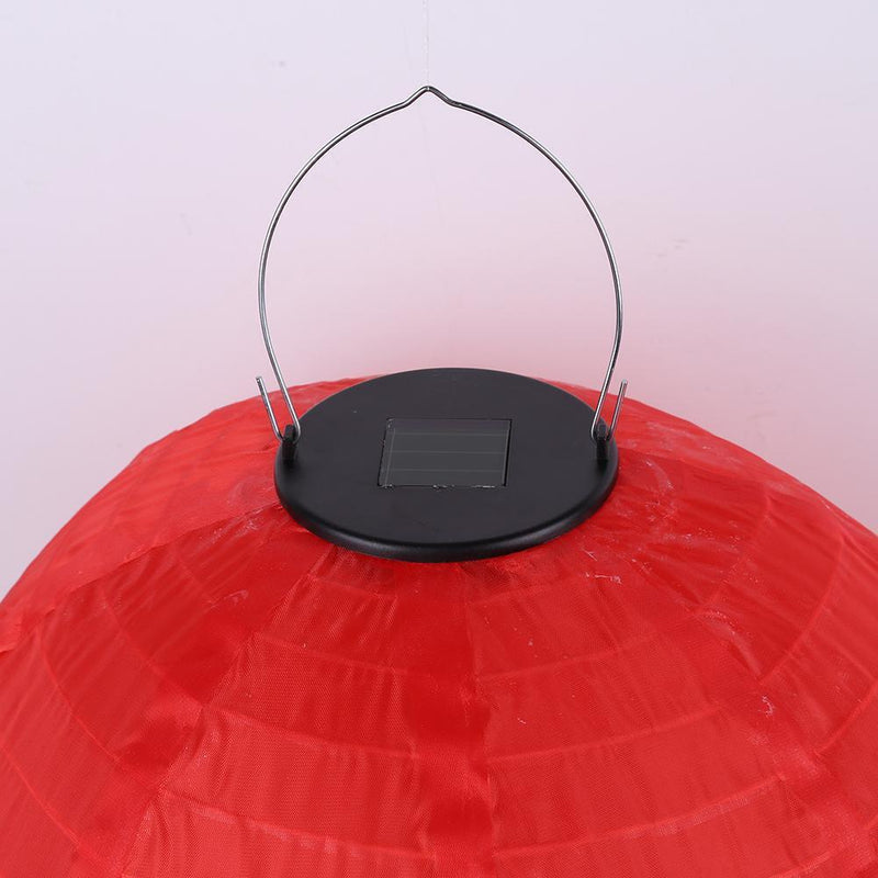 Solar Lantern Lamp Waterproof Outdoor Hanging Light Festival Decor (Red)