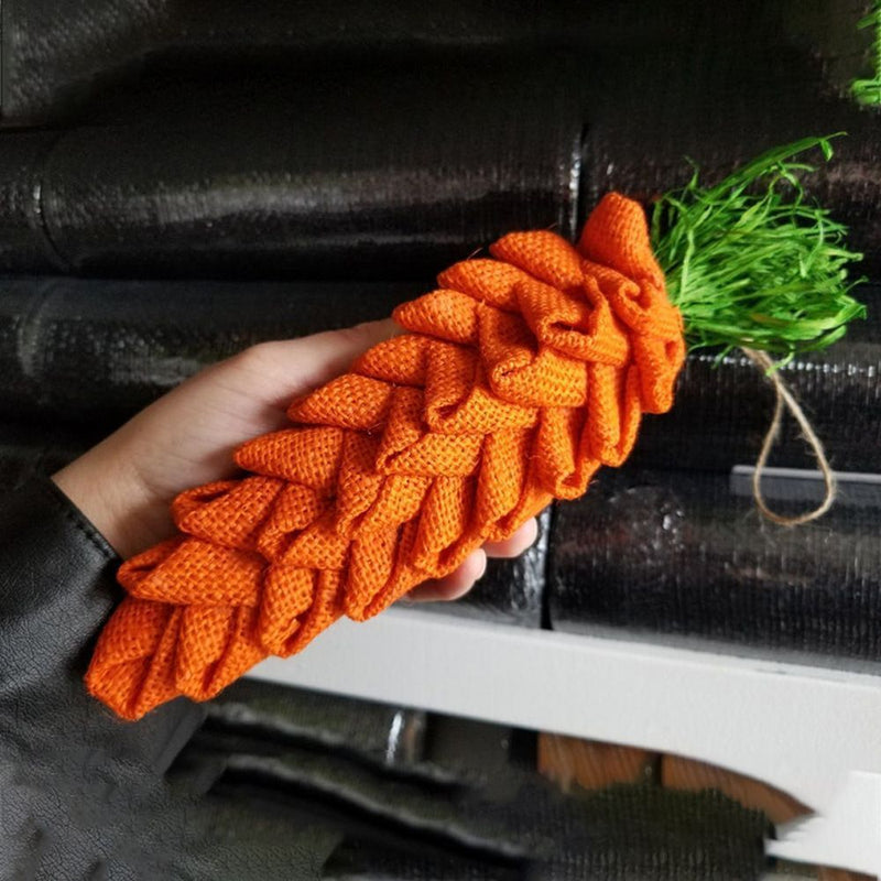 Wall Hanging Cotton Linen Cloth Carrot Ornament Pendant Easter Decoration