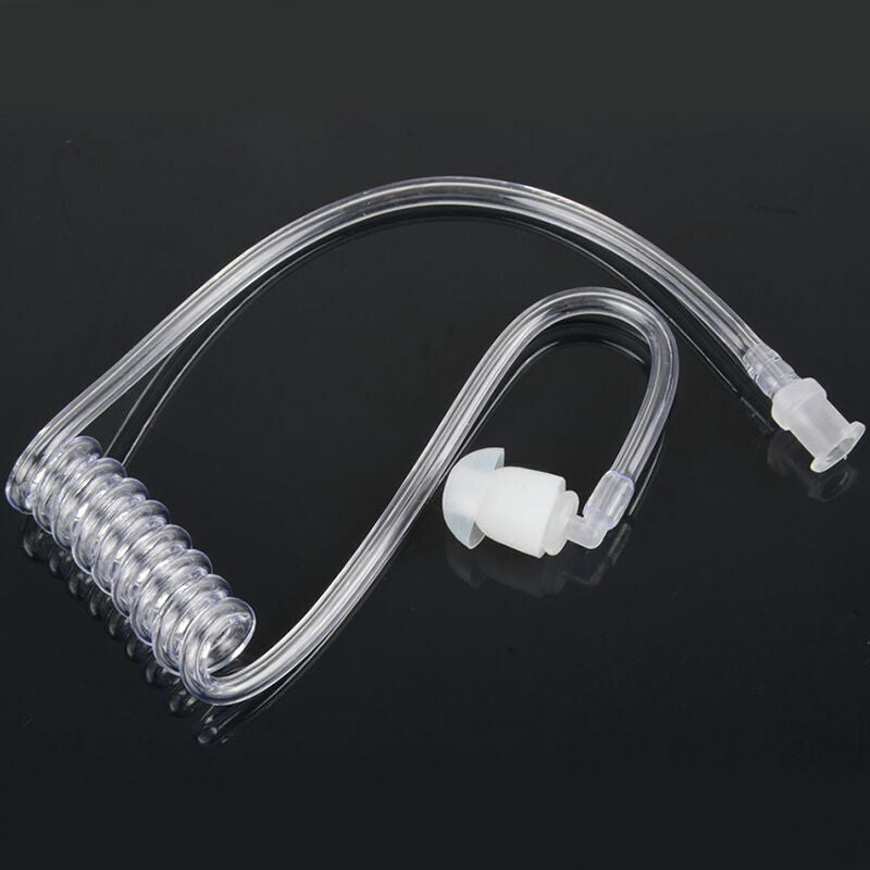 Surveillance Security Coiled Acoustic Tube Ear Tip He For Earphone U3O0 S0J2