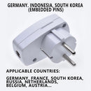 Travel Rewireable Power Plug Receptacle Connector Plug Adapter Power Swtich