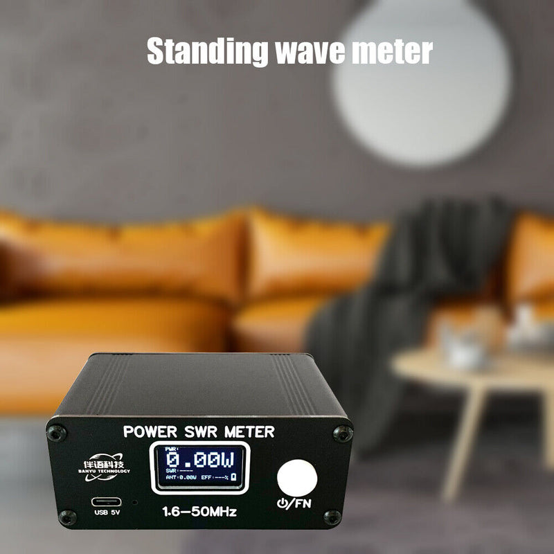 1.6-50mhz Standing Wavemeter Chargeable Swr Power Meter Mini with Display Screen
