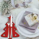 4PC Christmas Tree Cutlery Bag Unique Exquisite Cutlery Holder Party Y7Z6