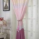 Wide Strip Shading Curtain Bedroom Living Room Semi Blackout Purdah(Purple)