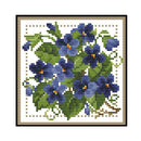 Partial Cross Stitch 11CT February Flower Counted Embroidery DIY Needlework