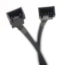 CPU PC Case Fan 4 Pin Extension Y Splitter Cable 4 Pin to 3/4 Pin (Black)