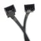 CPU PC Case Fan 4 Pin Extension Y Splitter Cable 4 Pin to 3/4 Pin (Black)
