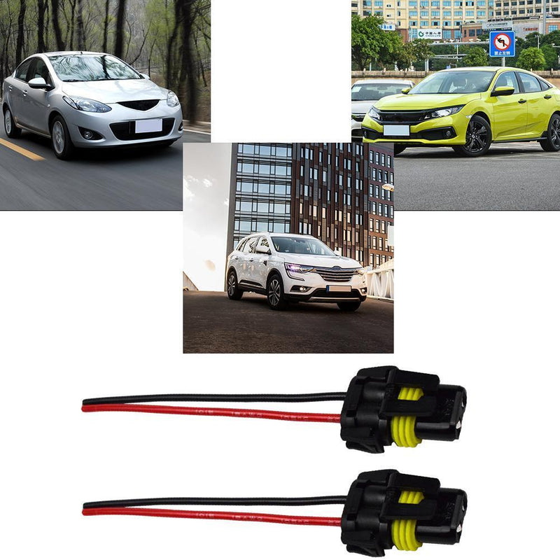 2x 9005 HB3 9006 HB4 Bulb Socket Male Adapter Connector for Headlight Fog Lamp