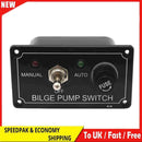 3 Way DC 12V Fused Marine Bilge Pump Switch Panel with LED Indicator Light
