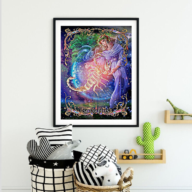 5D DIY Full Square Drill Diamond Painting 12 Constellations Art Craft Mosaic