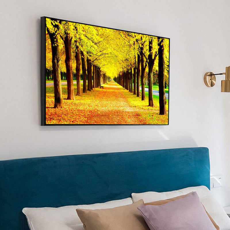 DIY Diamond Painting Full Round Drill Golden Boulevard Rhinestone Modern Craft