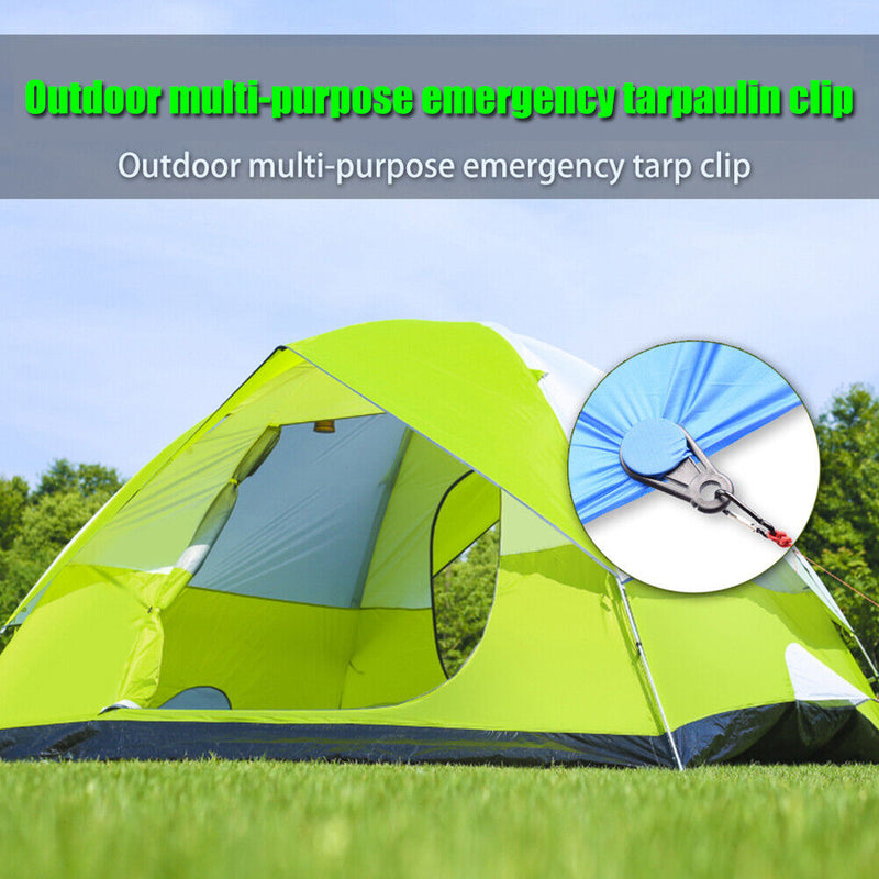 Camping Tent Canopy Clip Outdoor Rainproof Tarpaulin Rope Awning Fixed Buckle