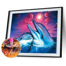 5D Two Dolphins Diamond Painting Embroidery DIY Cross Stitch Home Decor